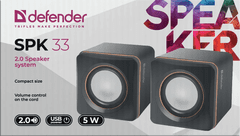 Defender SPK-33 (65633) 2.0 5W črno/oranžni USB računalniški zvočnik
