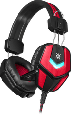 Defender Ridley (64542) 2.0 2x3,5mm + USB črno/rdeče Gaming naglavne slušalke