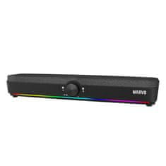 Marvo SG-286 2.0, 10W RGB USB/Bluetooth Gaming črn soundbar