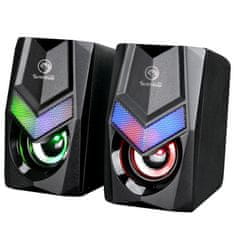 Marvo SG-118 RGB 2.0, 6W gaming zvočnik 3,5mm/USB črn