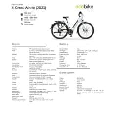 Eco Bike Električno kolo X-Cross 14,5Ah/522Wh, belo 17"