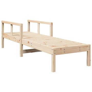 Vidaxl Ležalnik 199,5x62x55 cm trdna borovina