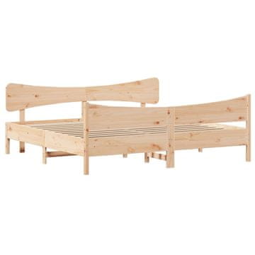 Vidaxl Posteljni okvir brez vzmetnice 200x200 cm trdna borovina