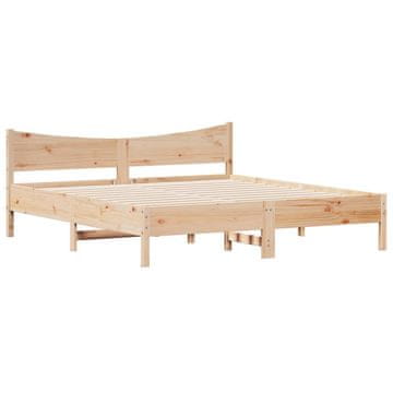 Vidaxl Posteljni okvir brez vzmetnice 200x200 cm trdna borovina