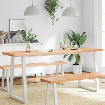 Vidaxl vidaXL Namizna plošča svetlo rjava 180x40x(2-4) cm lesena z naravnim robom