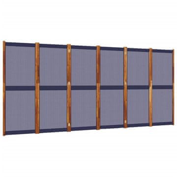 Vidaxl Paravan 6-delni temno moder 420x180 cm