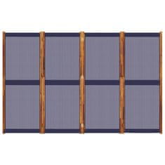 shumee Paravan 4-delni temno moder 280x180 cm