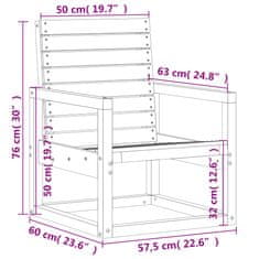 Greatstore Vrtni stol 57,5x63x76 cm trden les douglas