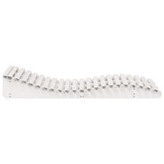 Greatstore Ležalnik bel 205x110x31,5 cm trdna borovina