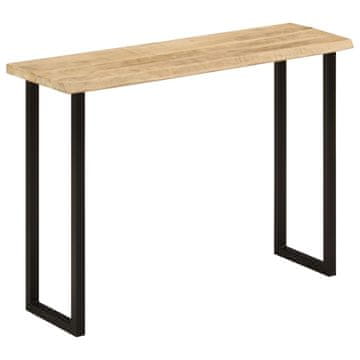 Vidaxl Konzolna mizica z naravnim robom 105x33x76 cm trden mangov les