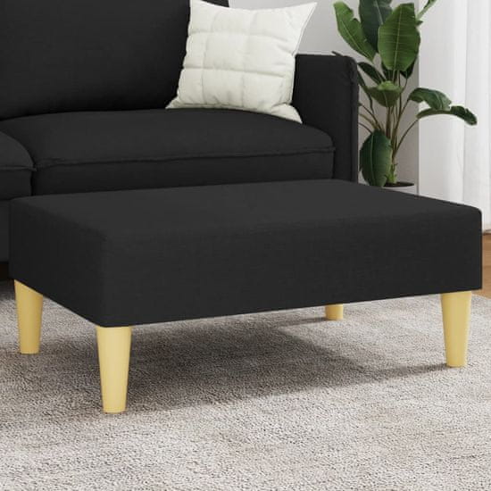 Greatstore Stolček za noge črn 77x55x31 cm blago