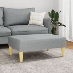 Greatstore Stolček za noge svetlo siv 77x55x31 cm blago