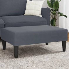 Greatstore Stolček za noge temno siv 77x55x31 cm žamet