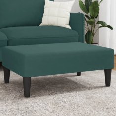 Greatstore Stolček za noge temno zelen 77x55x31 cm žamet