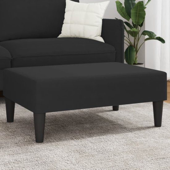 Greatstore Stolček za noge črn 77x55x31 cm žamet