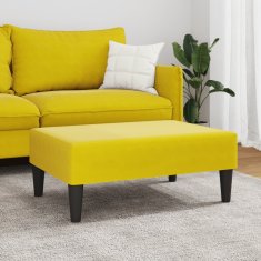 Greatstore Stolček za noge rumen 77x55x31 cm žamet