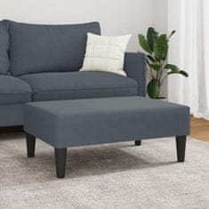 Greatstore Stolček za noge temno siv 77x55x31 cm žamet