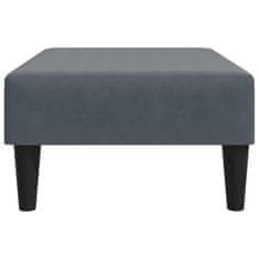 Greatstore Stolček za noge temno siv 77x55x31 cm žamet