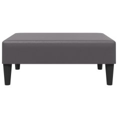 Greatstore Stolček za noge siv 77x55x31 cm umetno usnje