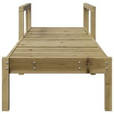 shumee Ležalnik 199,5x62x55 cm trdna borovina