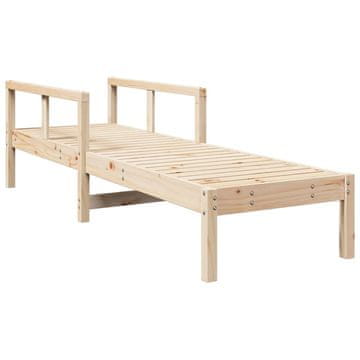 Vidaxl Ležalnik 199,5x62x55 cm trdna borovina
