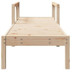 shumee Ležalnik 199,5x62x55 cm trdna borovina