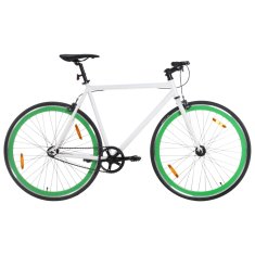 Greatstore Kolo z eno prestavo belo in zeleno 700c 59 cm