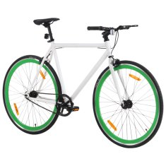 Greatstore Kolo z eno prestavo belo in zeleno 700c 51 cm