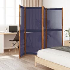 shumee Paravan 4-delni temno moder 280x180 cm