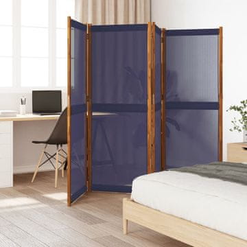 shumee Paravan 4-delni temno moder 280x180 cm