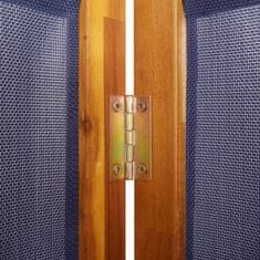 shumee Paravan 4-delni temno moder 280x180 cm