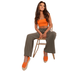 ITALY MODA Ženske hlače z žepi kaki barve DHJ-SP-8229.90_406805 Univerzalni