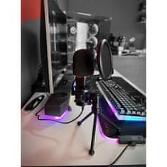 Marvo MIC-03 streaming črn, mikrofon z stojalom