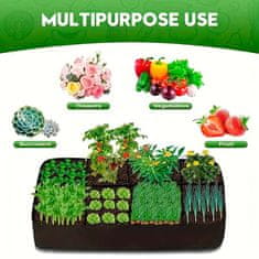 Netscroll Prenosna vrtna greda z 8 ločenimi predeli iz blaga za bujno in hitro rast vseh rastlin, cvetlična greda, iz trpežnega zračnega platna, idealno za krompir, rože in vse vrste zelenjave, RaisedGarden