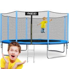 shumee Vrtni trampolin 12ft/374cm z zunanjo mrežo in lestvijo Neo-Sport