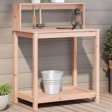 Vidaxl vidaXL Vrtna miza s policami 82,5x50x109,5 cm, les duglazije