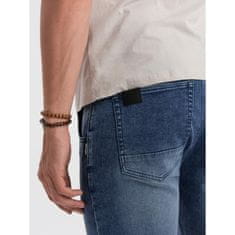 OMBRE Moške hlače iz marmoriranega džinsa JOGGERY MDN124047 S