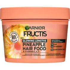 Garnier Fructis Hair Food Pineapple Glowing Lengths Mask hranilna maska za dolge lase z razcepljenimi konicami 400 ml za ženske