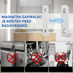 Homey Magnetni zapiralec za vrata | 8 kos | Magnetne ploščice + pripomočki za montažo