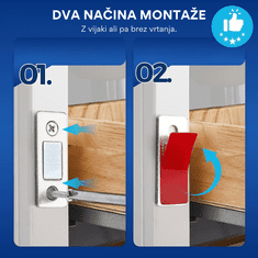 Homey Magnetni zapiralec za vrata | 8 kos | Magnetne ploščice + pripomočki za montažo
