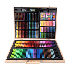 Homey 251 delni ustvarjalni set za slikanje in risanje v kovčku | Barvice, flomastri, pastelne barve in več