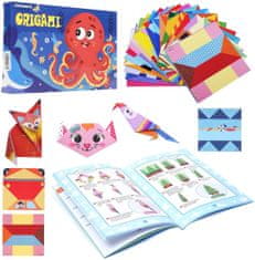 Homey Veliki origami ustvarjalni komplet | 144 listov | 84 stranski priročnik | Barviti dizajni | Učenje z igro