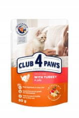 Club4Paws Premium mokra hrana za mačke s puranom v želeju 24x80g