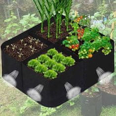 Netscroll Prenosna vrtna greda z 4 ločenimi predeli iz blaga za bujno in hitro rast vseh rastlin, cvetlična greda, iz trpežnega zračnega platna, idealno za krompir, rože in vse vrste zelenjave, RaisedGarden