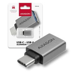 AXAGON RUCM-AFA, USB-C (M) -> USB-A (F), USB 3.2 Gen 2, 3A, ALU
