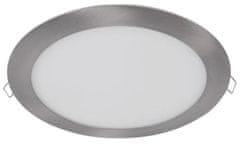 ELMARK LED panel 8W 120mm 2700K - vgradni, brušen aluminij, okrogel