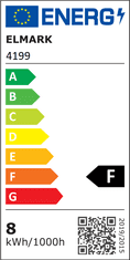 ELMARK LED panel 8W 120mm 4000K - vgradni, brušen aluminij, okrogel