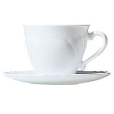 NEW Skodelica in krožnik za kavo in čaj iz trpežnega opalnega materiala CADIX 220ml komplet 6 kosov. - Hendi 37784