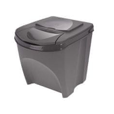 BigBuy Koš za odpadke Sortibox črn (3 x 25 l)