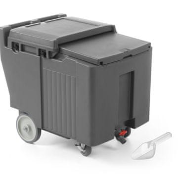 shumee Termo izolacijska termo posoda za transport ledu, mobilna na kolesih, kapaciteta 110L